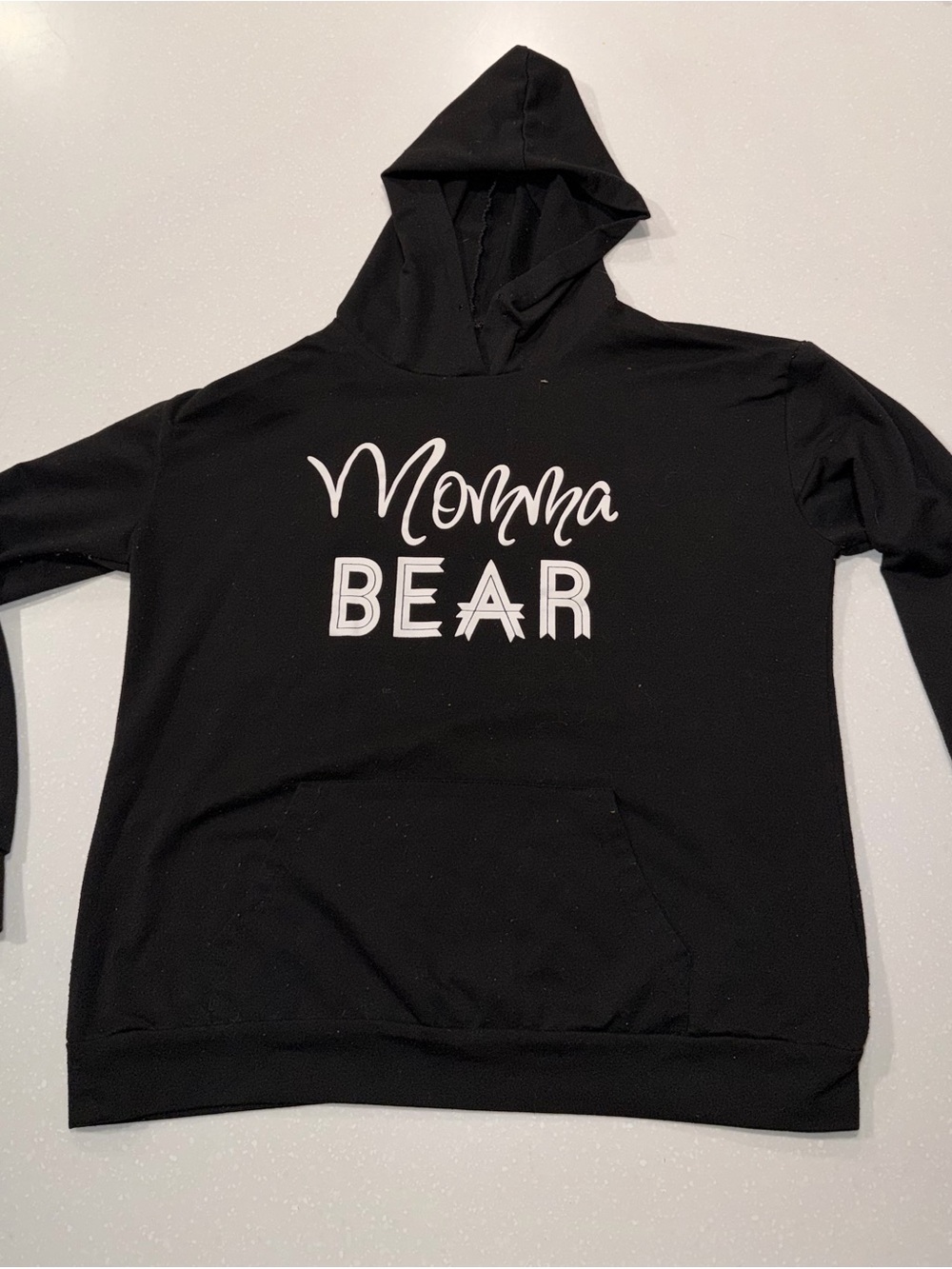 Momma Bear Black Hoodie Sweatshirt for Women